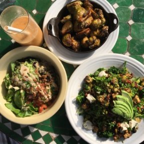 Gluten-free lunch spread from Cafe Gratitude